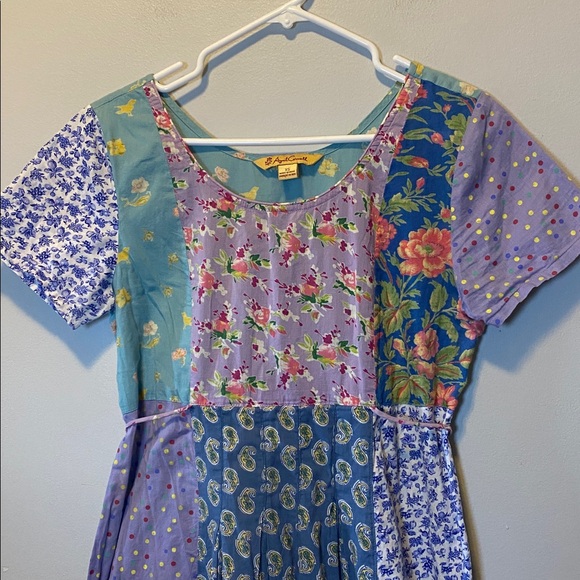 April Cornell Floral Patchwork Dress Women’s XS Cotton Sweet Romance Joni Midi - Picture 4 of 14